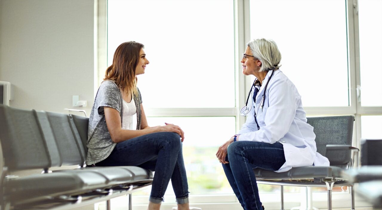 Professional scene advising medical consultation for severe insomnia