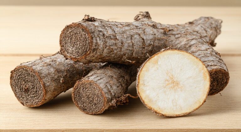 Appearance of dried Angelica dahurica root