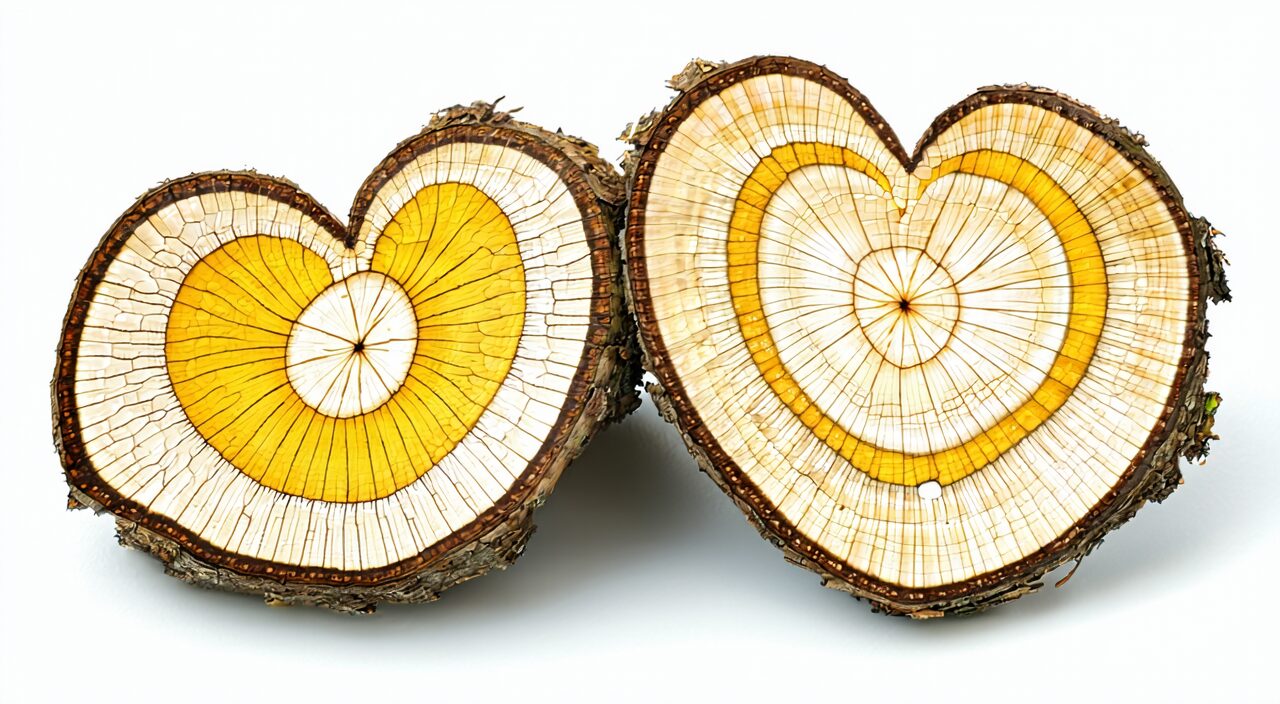 Decoction pieces of Ban Lan Gen showing chrysanthemum-heart texture on the cross-section