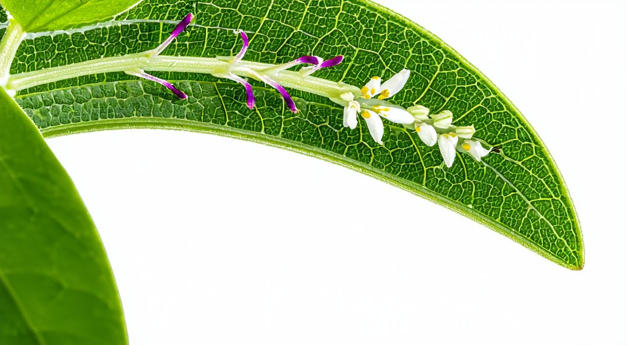 穿心莲方形茎与花序细节