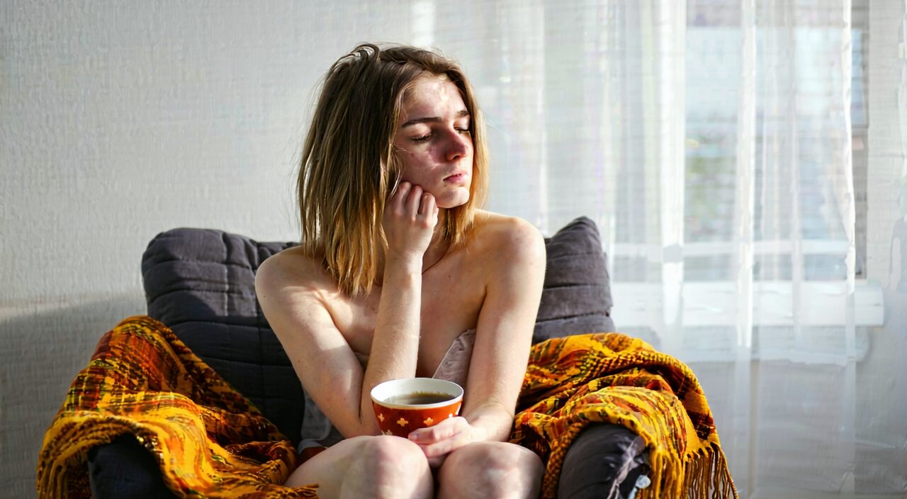 A pale-faced woman who feels cold and has cold limbs, suggesting a spleen-stomach yang deficiency state