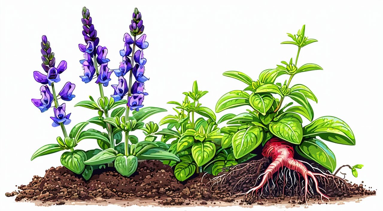 Dan Shen plant and its medicinal root