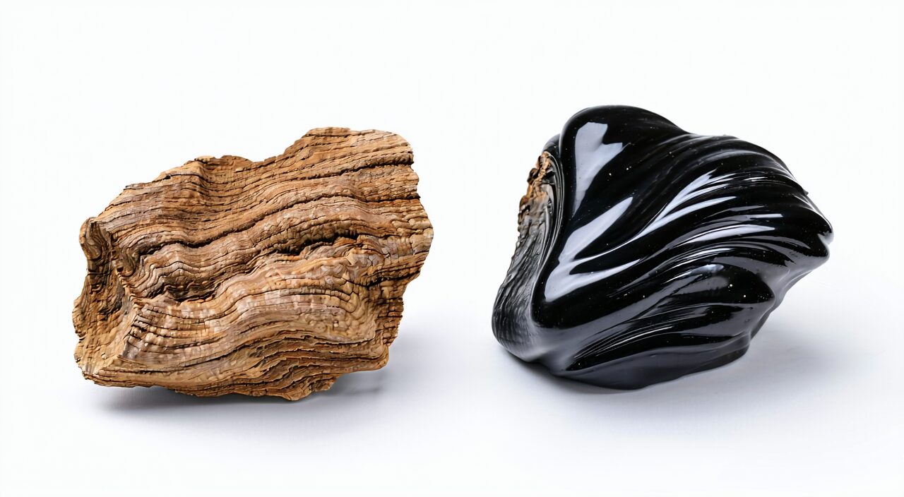 Comparison between raw rehmannia and prepared rehmannia