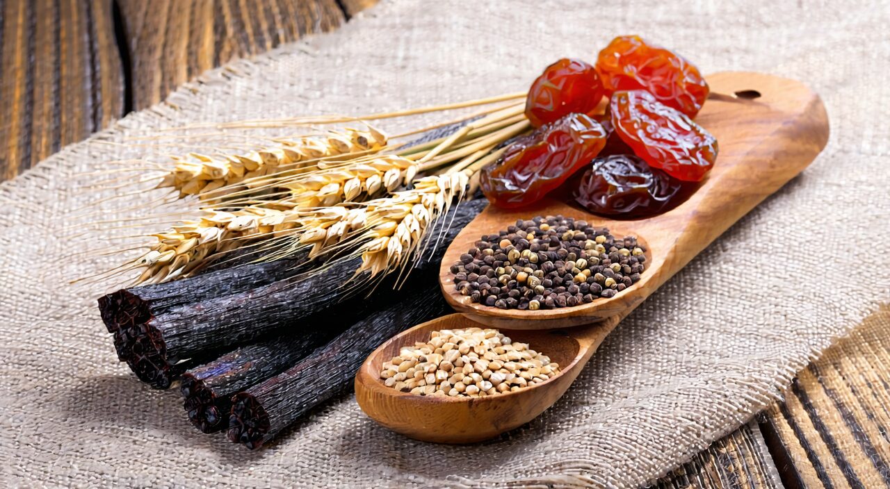 Combination of licorice, wheat, and jujube herbs