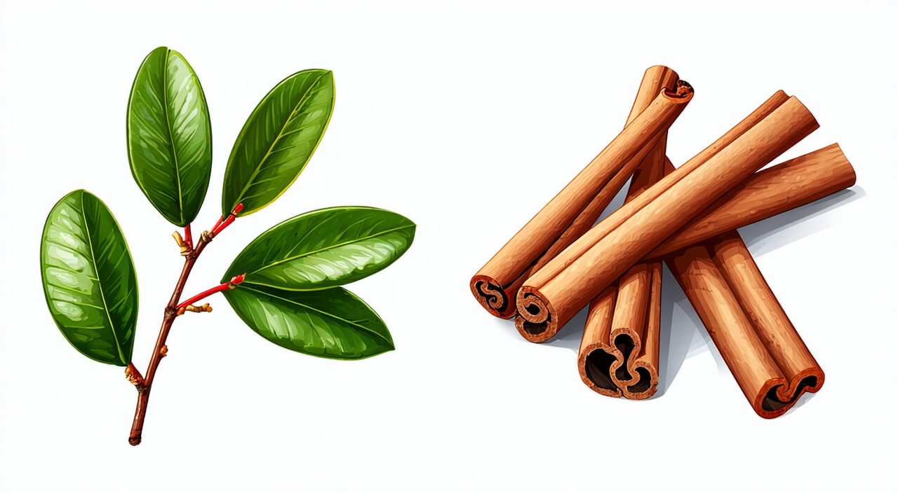 Young branches and bark of the original Cinnamomum cassia plant