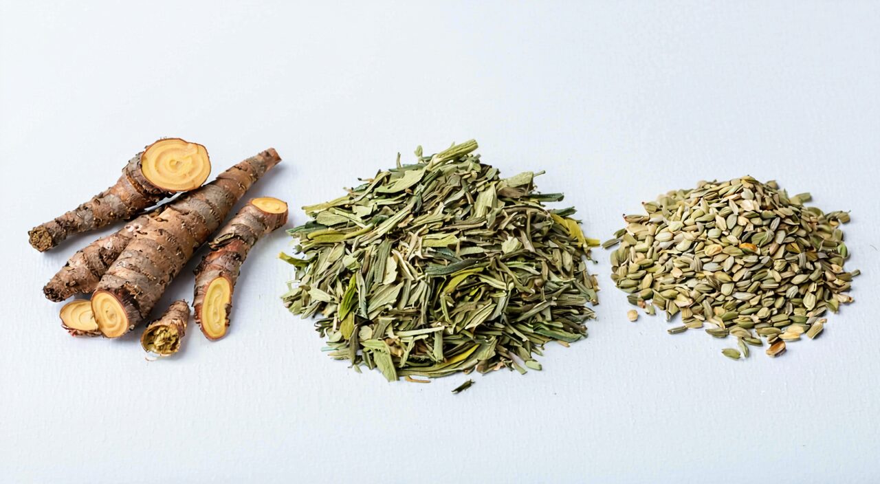 Herbal combination of Yu Ping Feng San: Astragalus, Atractylodes, Saposhnikovia