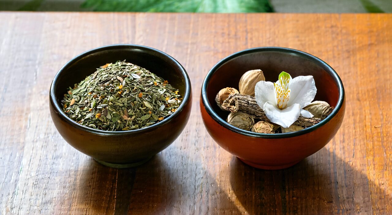 Comparison diagram of medicinal ingredients between Xiao Yao San and Jia Wei Xiao Yao San