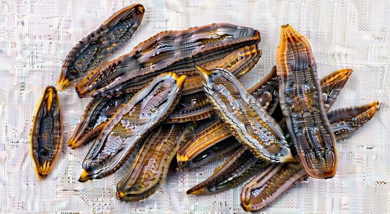 Dried burdock fruit, elongated obovate, with a grayish-brown surface featuring dark spots and longitudinal ridges