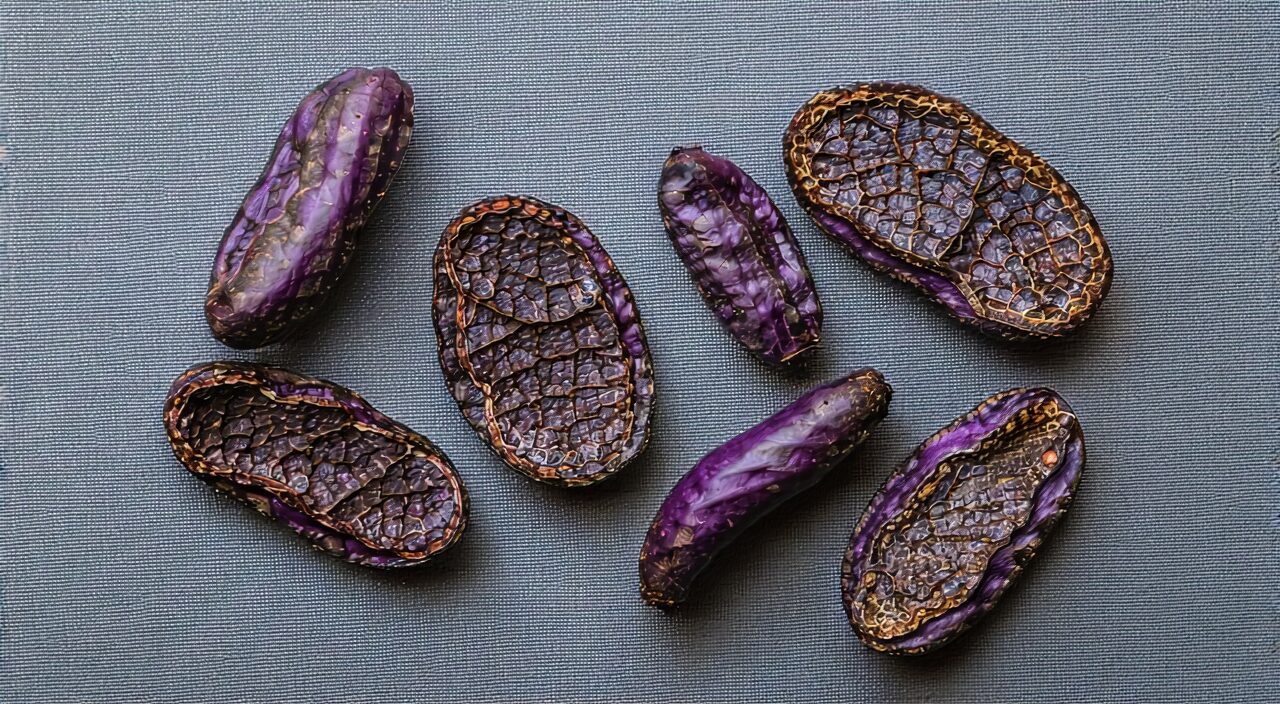 Appearance of dried Nu Zhen Zi fruit