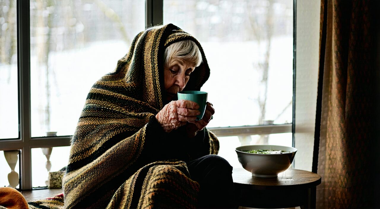 A cold and fatigued person