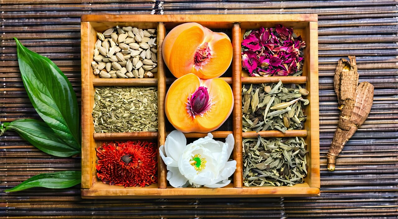 The six herbs in Tao Hong Si Wu Tang