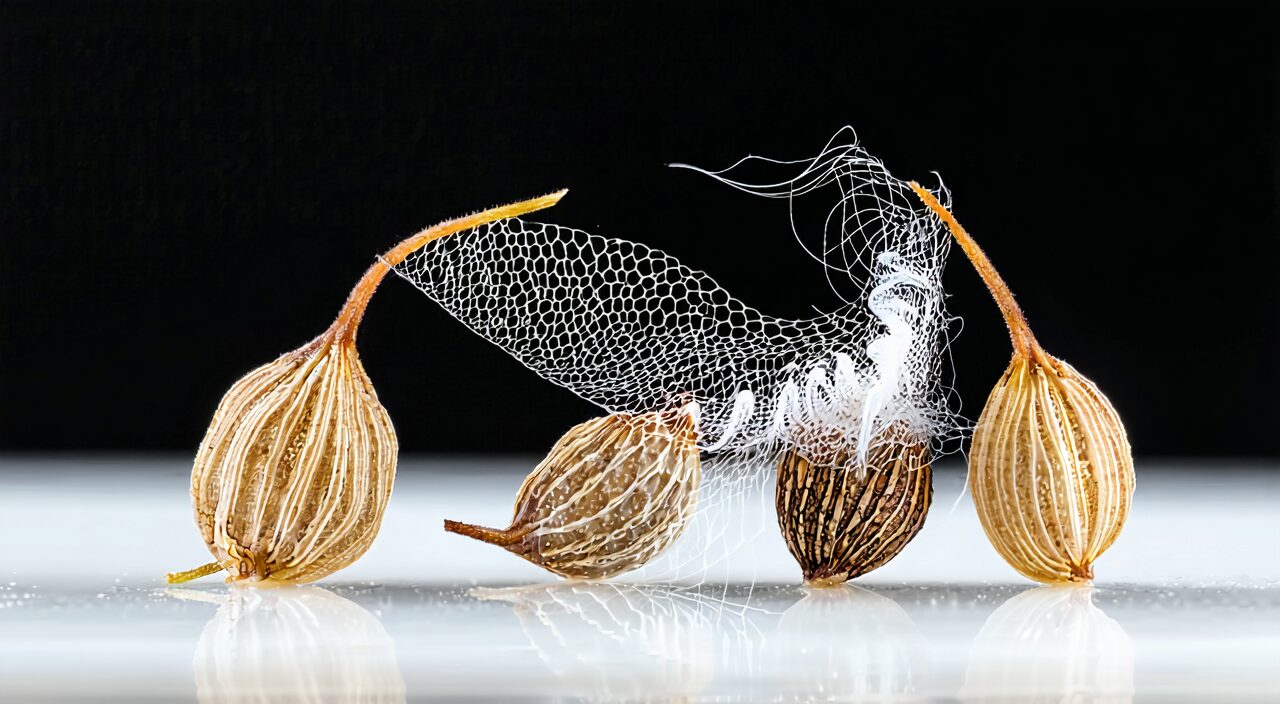 Appearance of Cuscuta seeds and the curled thread feature after boiling