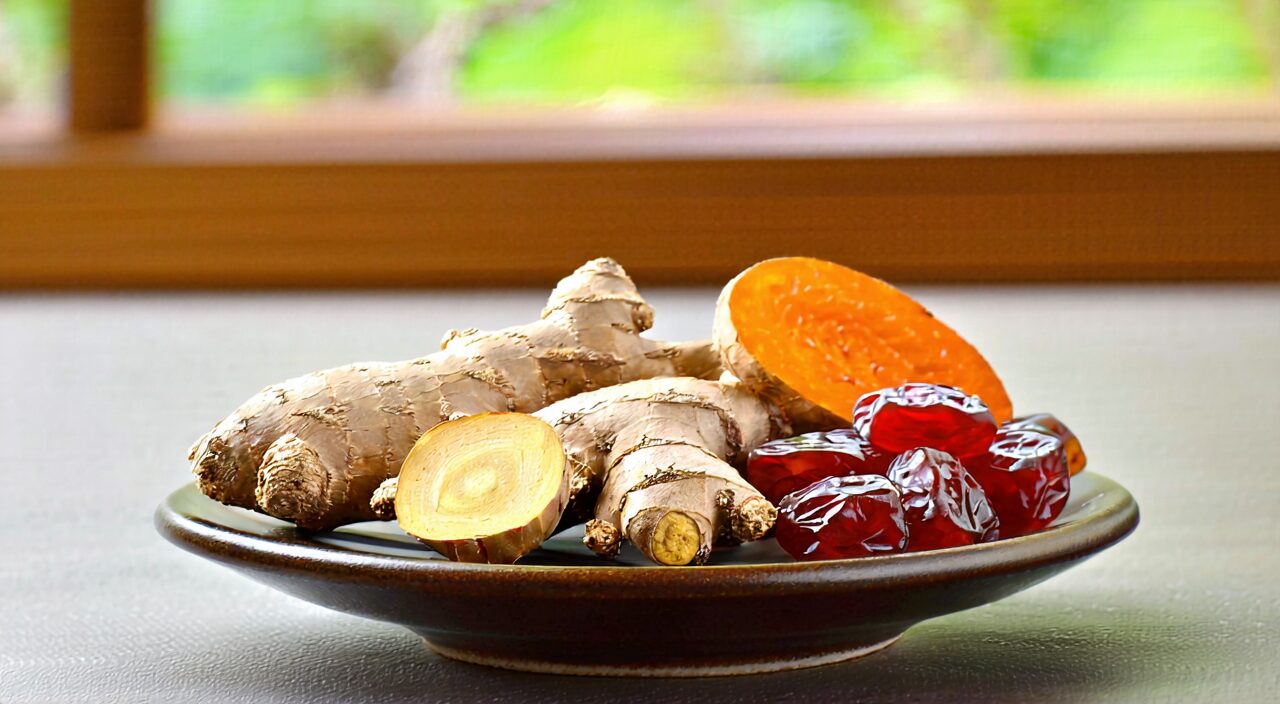 Main constituent herbs of Wu Zhu Yu Tang: Wu Zhu Yu, Sheng Jiang, Dang Shen, Da Zao