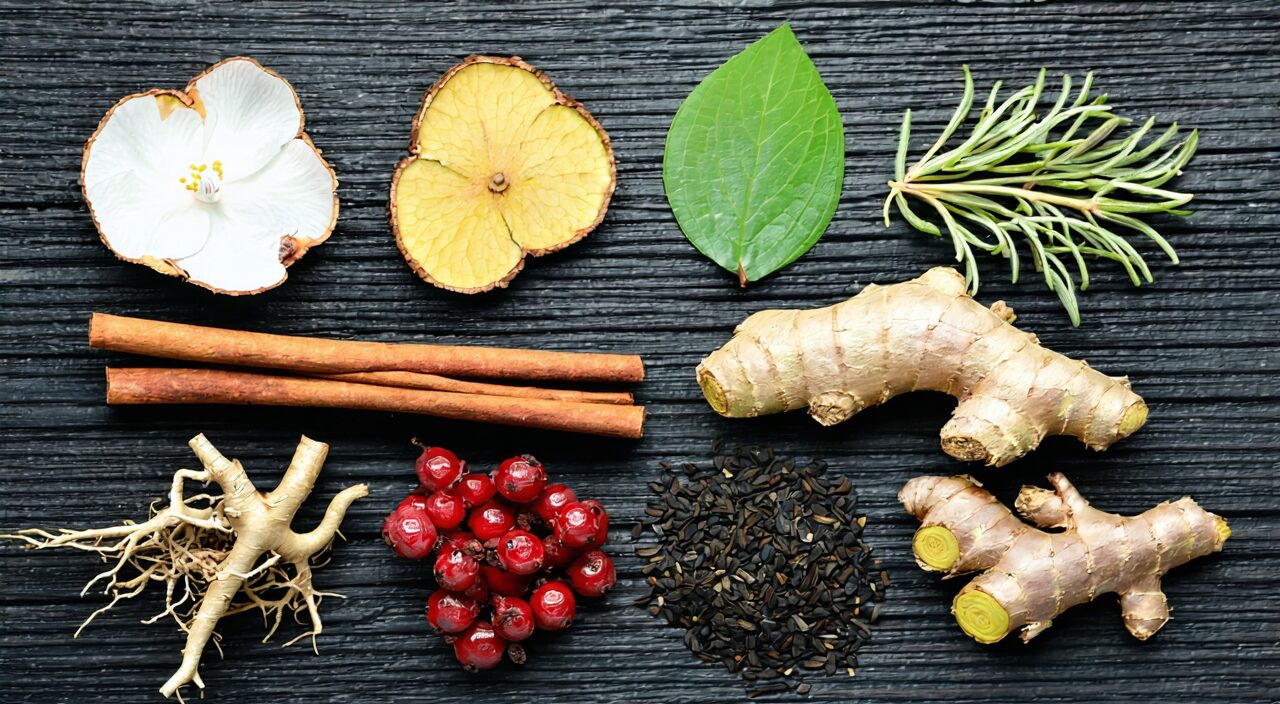 The eight herbs in Xiao Qing Long Tang