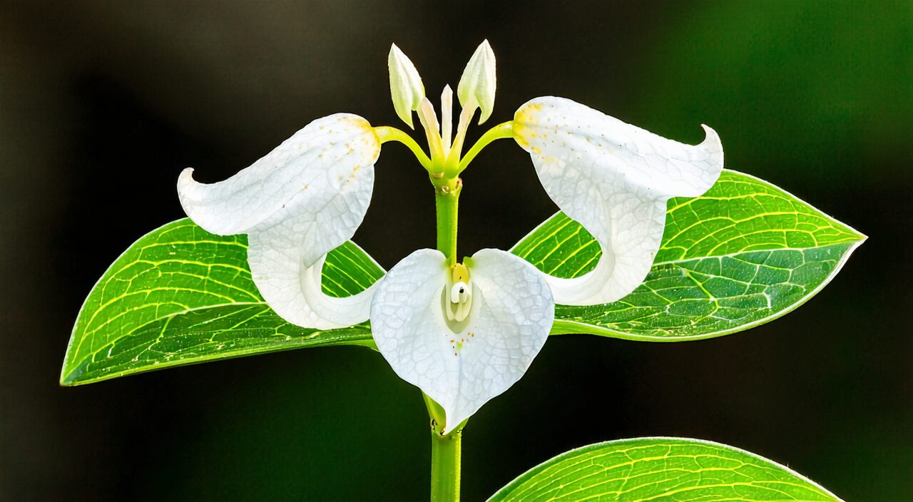 鱼腥草的心形叶片、茎节和穗状花序特征