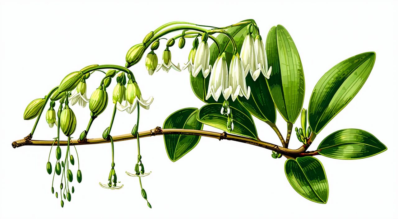 玉竹原植物及其根茎,示药用部位