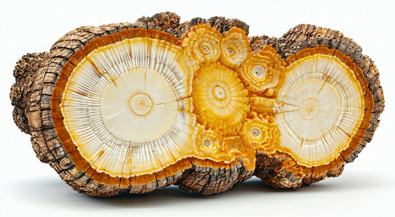 Cross-section of Bai Bu tuberous root showing the stele