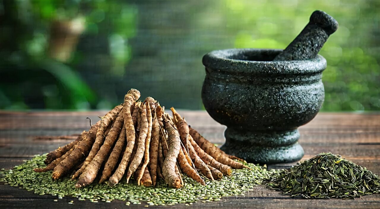 白附子与配伍药材的传统场景