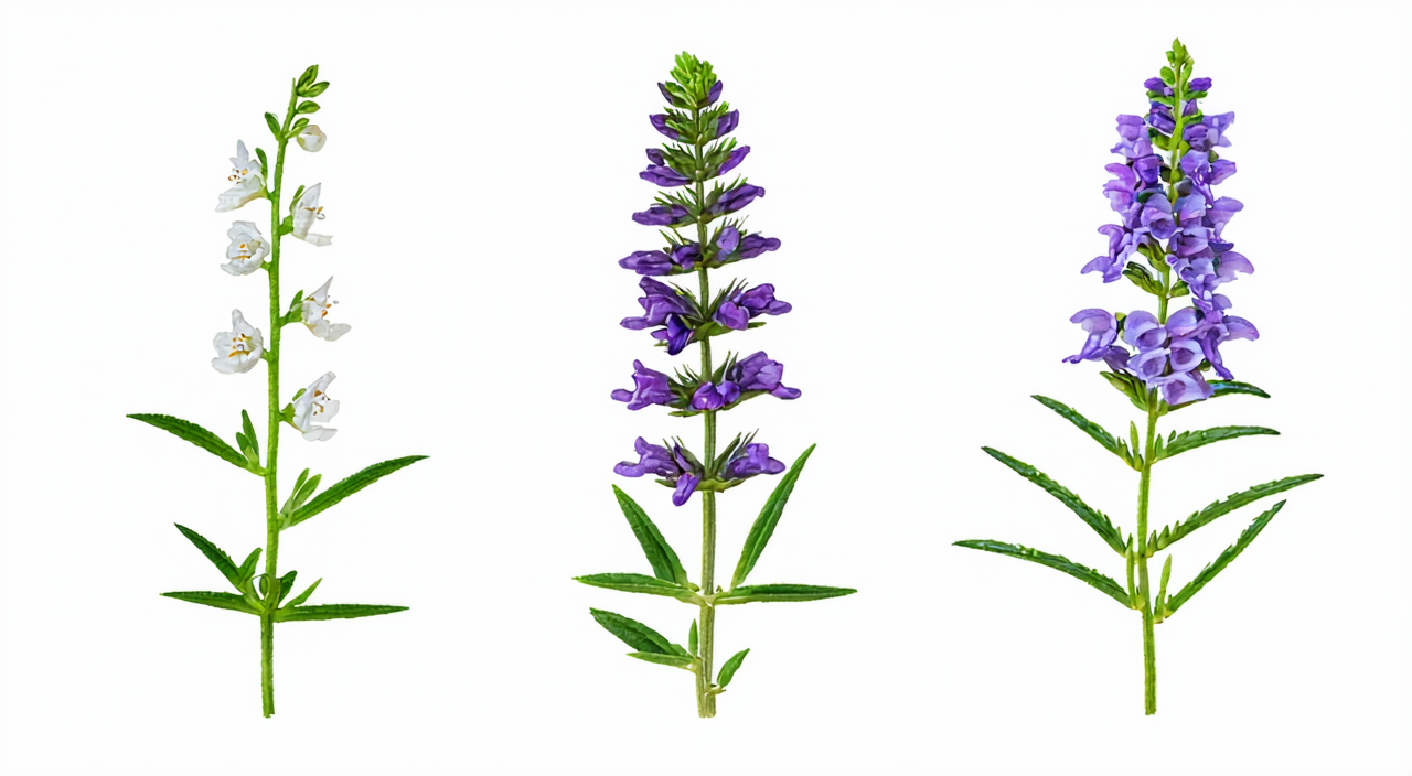 白花蛇舌草、半枝莲与车前草外观对比