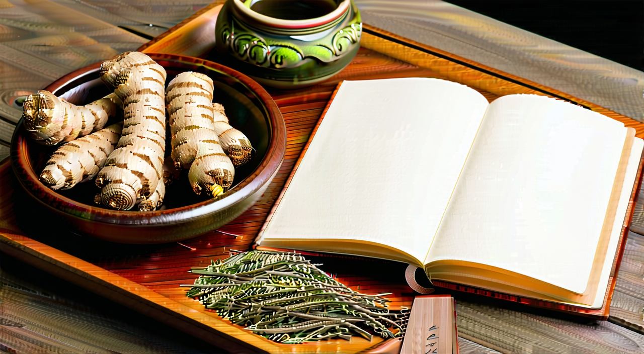 Educational scene introducing Bei Dou Gen as a traditional Chinese medicinal herb