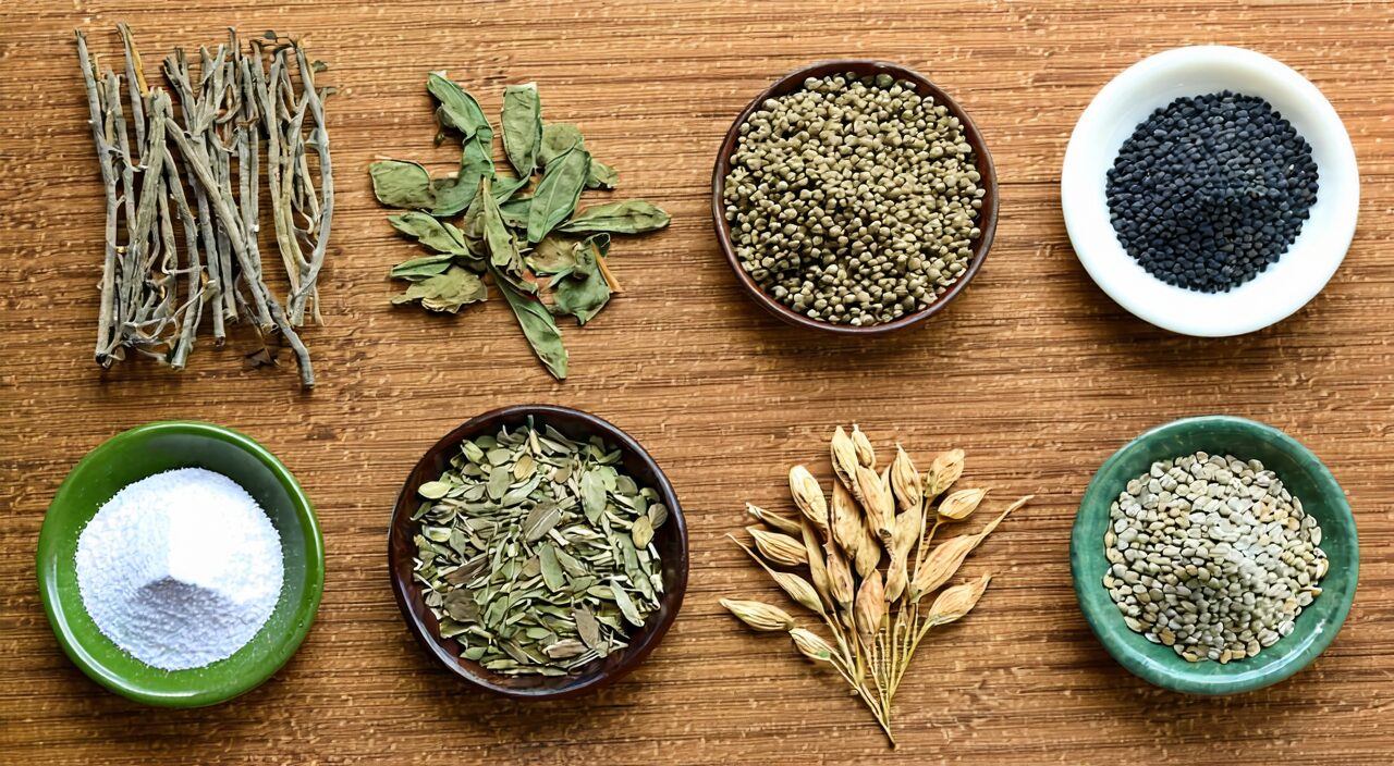 Polygonum aviculare slices with Dianthus, Plantain seed, talc and other common combined herbs