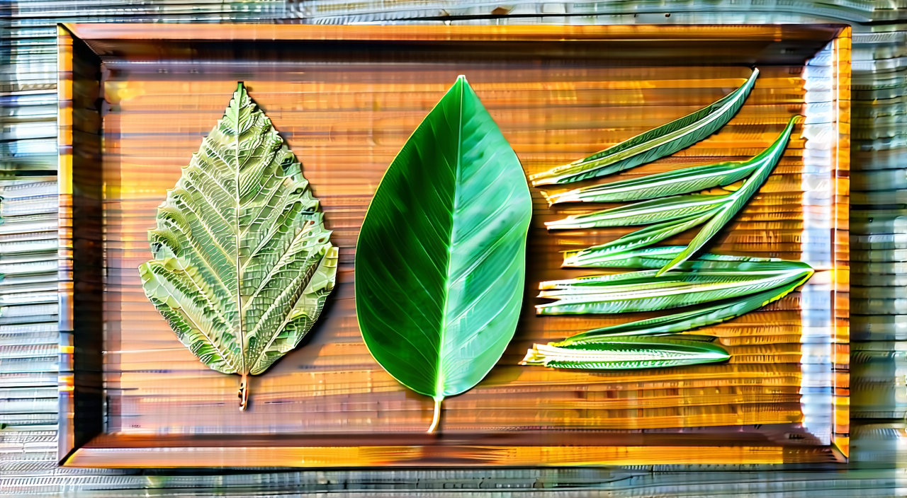 Bu Zha Ye presented as dried leaves and cut sections
