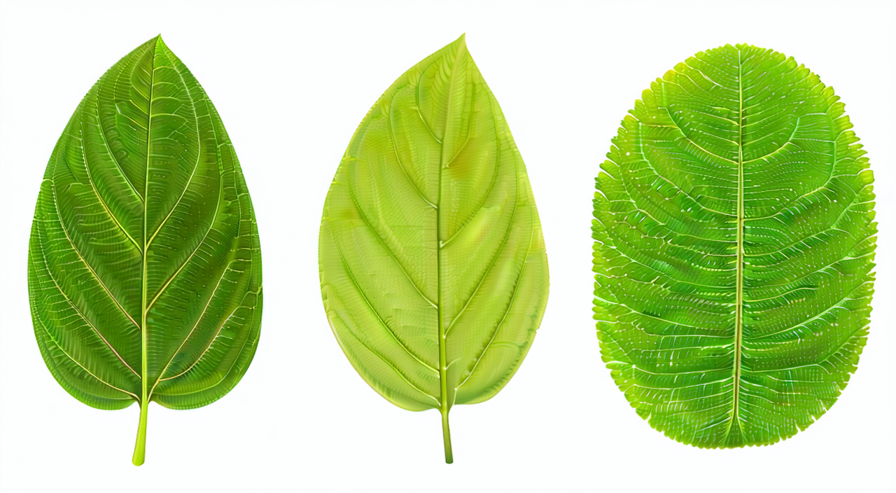 Comparison of the appearance of Bu Zha Ye, mulberry leaves, and lotus leaves