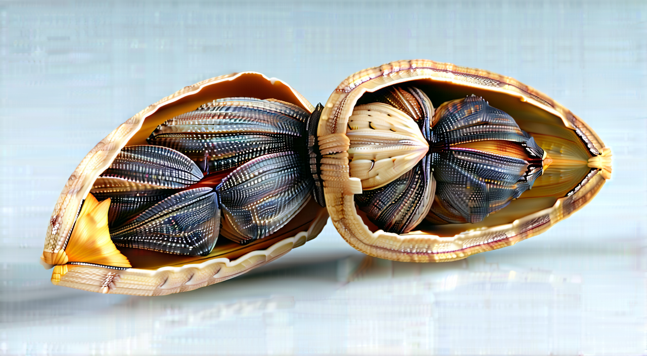 Tsaoko cut open to show three compartments and polygonal seeds