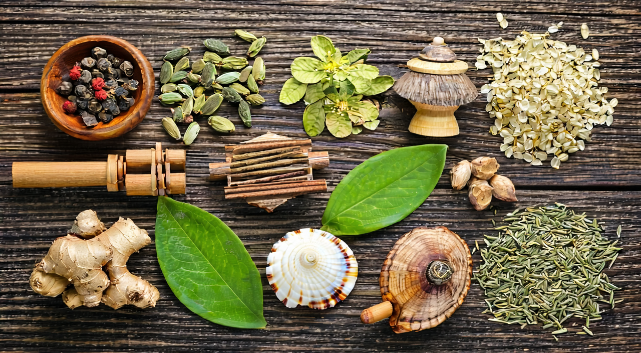 Illustration of traditional formula herbal combinations