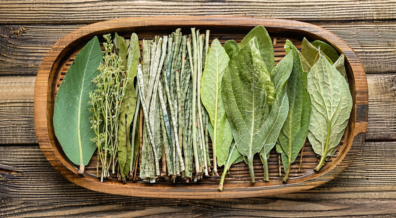 淡竹叶茎叶切段干燥后的饮片