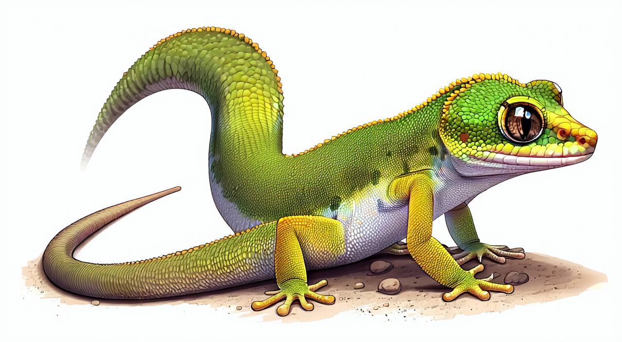Diagram of the appearance characteristics of gecko