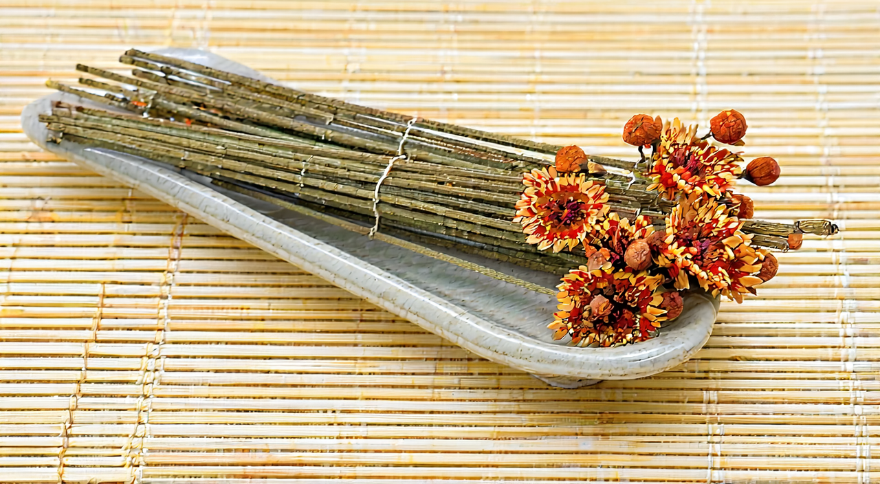 干燥谷精草带花茎头状花序饮片