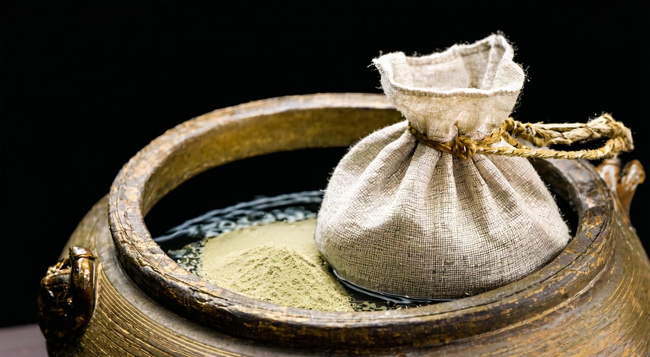 Decoction wrapping method for Lygodium spore