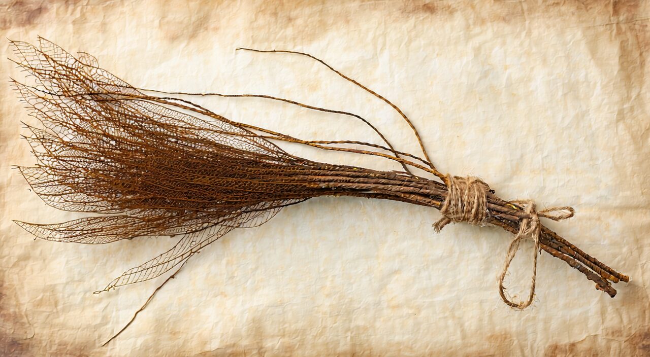 Dried whole Hai Zao tied in small bundles, including the main stem, branches, leaves, and air bladders.