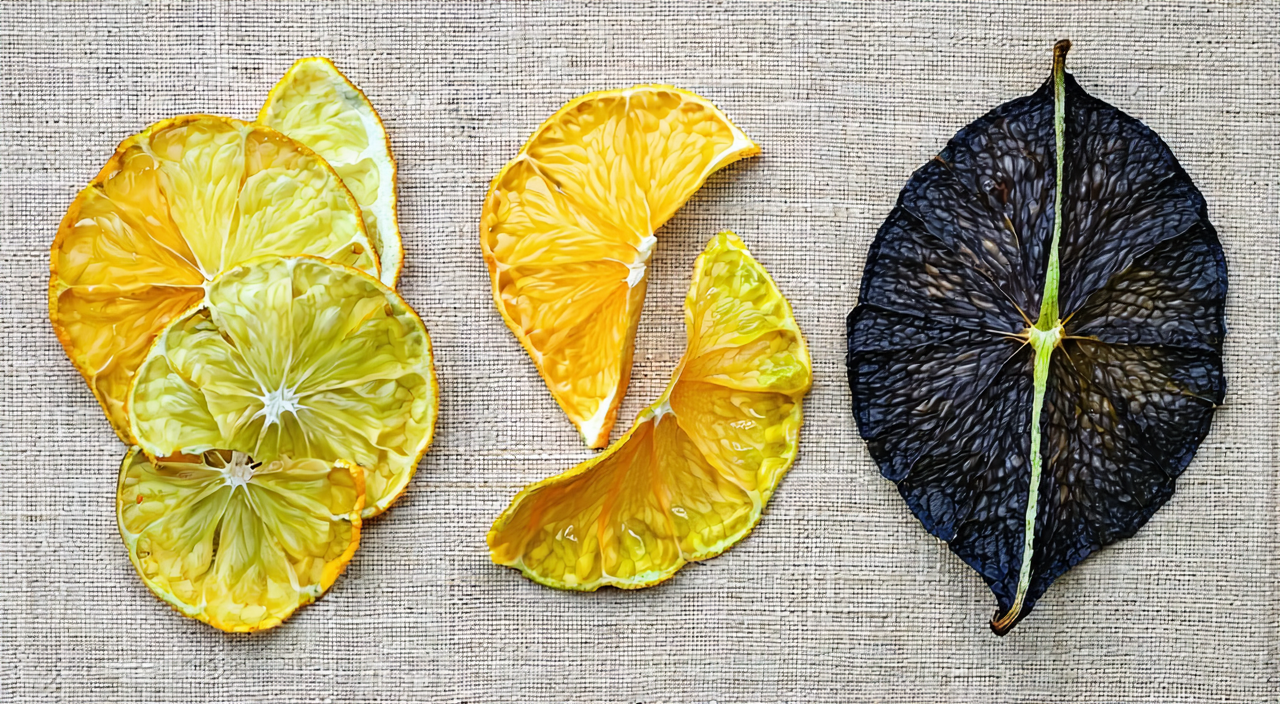 Comparison of the appearance of Hua Ju Hong, Ju Hong, and Chen Pi medicinal materials