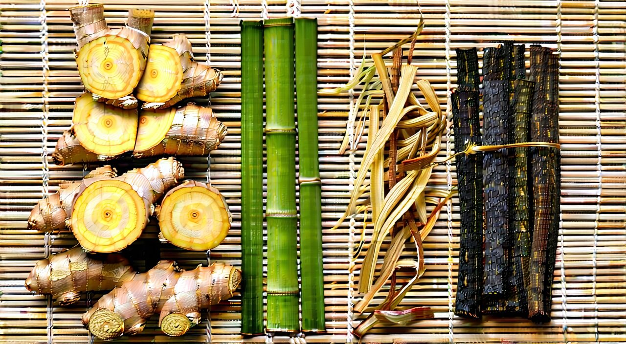 使用姜半夏的方剂药材示意