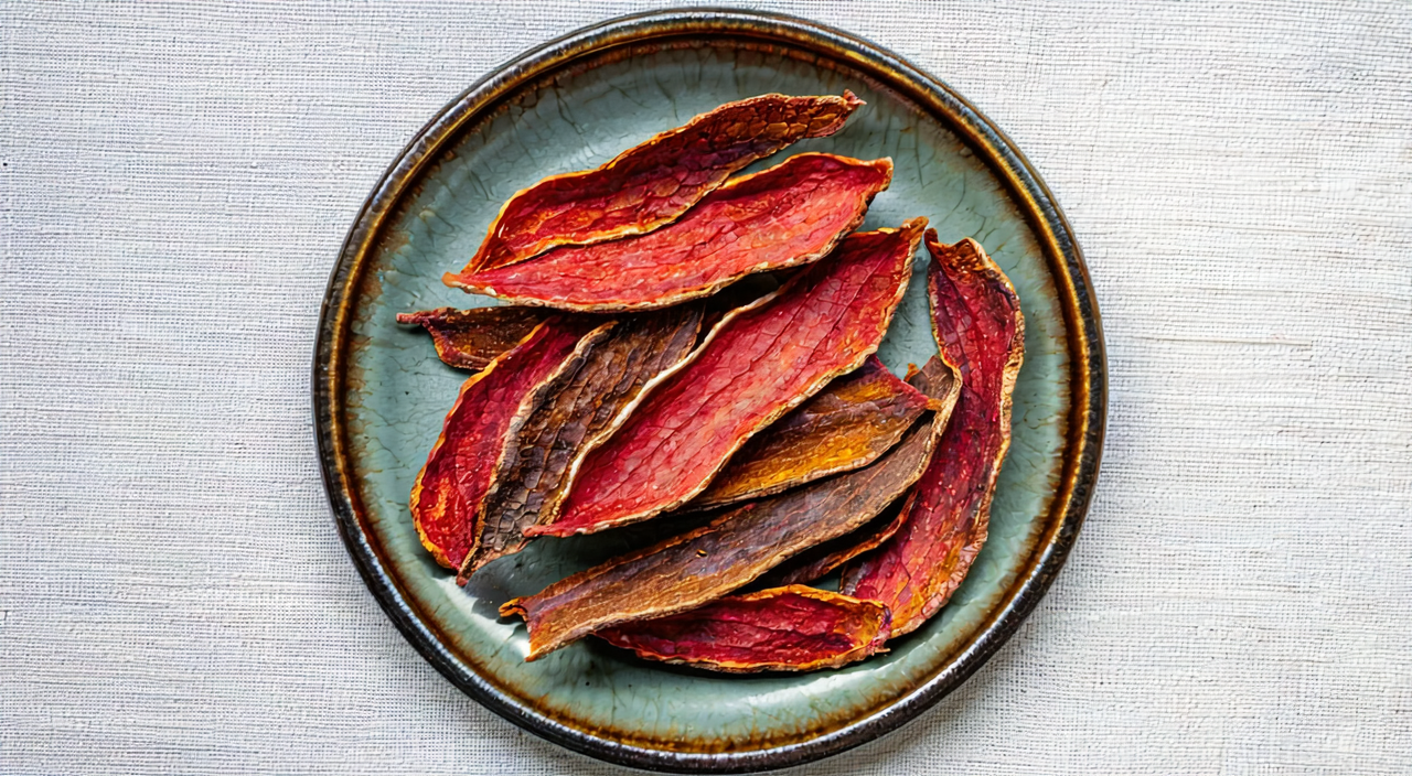 去刺除籽后的干燥金樱子肉