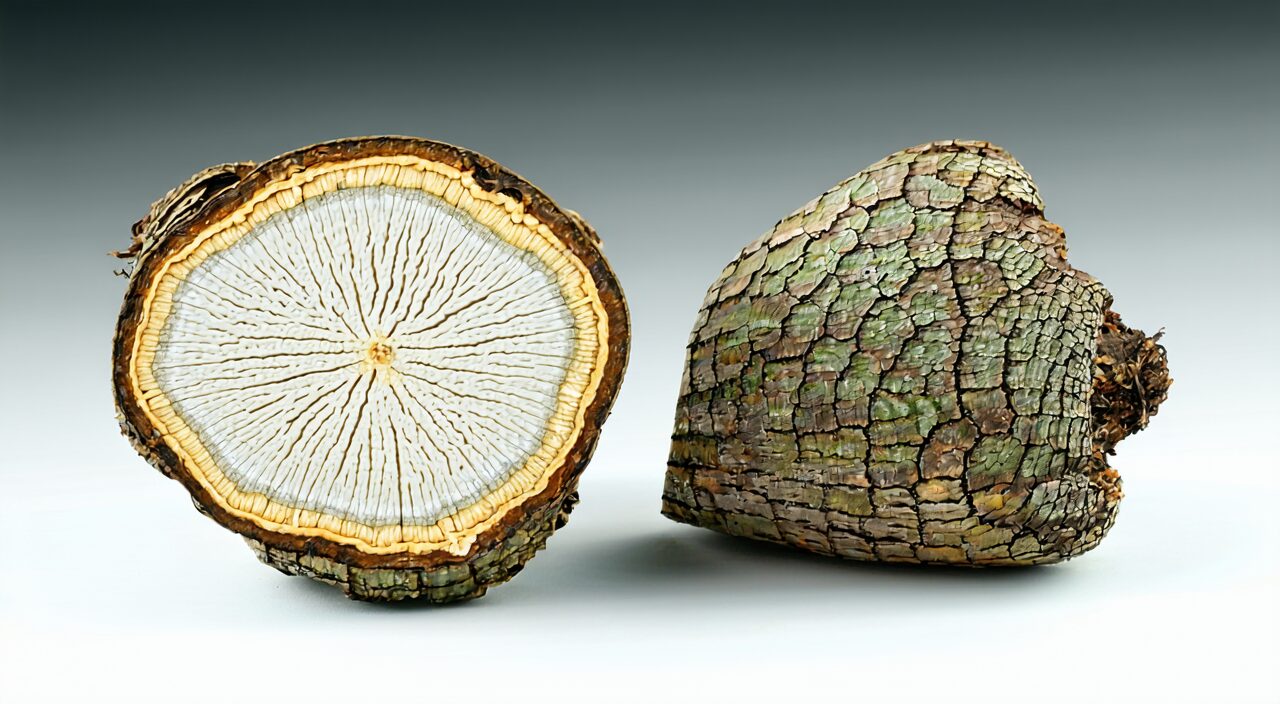 Fibrous features of Peking spurge cross-section