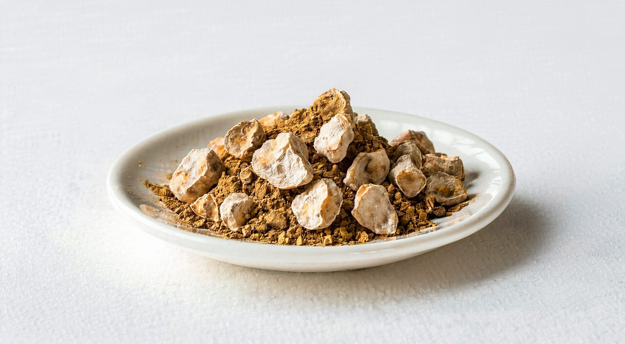 Dried fruiting body of Ma Bo as a medicinal substance
