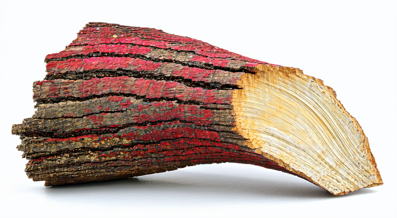 Surface longitudinal wrinkles and woody cross-section characteristics of ephedra root