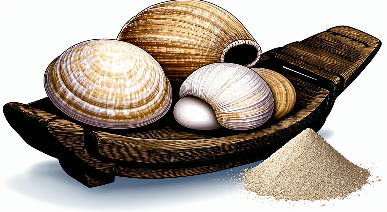 Medicinal part of oyster shell: cleaned and dried shell and calcined powder