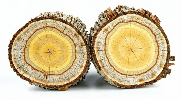 Close-up of the cross-section of Akebia stem slices