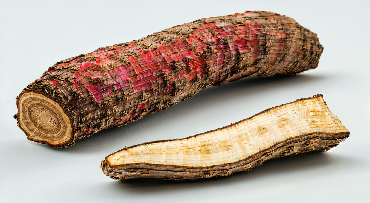 Surface nodes and cross-section of Qian Nian Jian rhizome