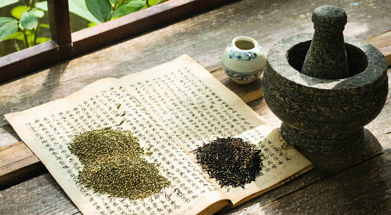 传统方剂中使用芡实的场景示意