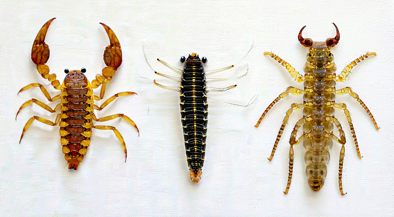Comparison of Quan Xie, centipede, and stiff silkworm medicinal materials