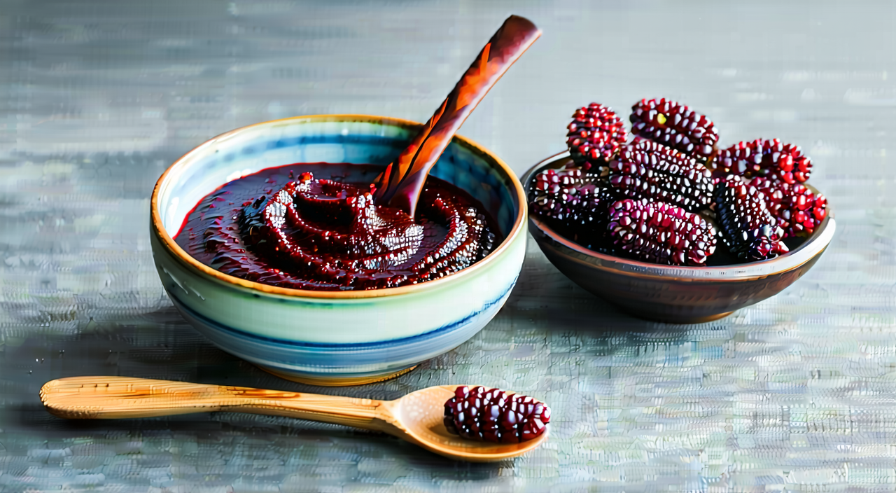 Dried mulberry and mulberry paste