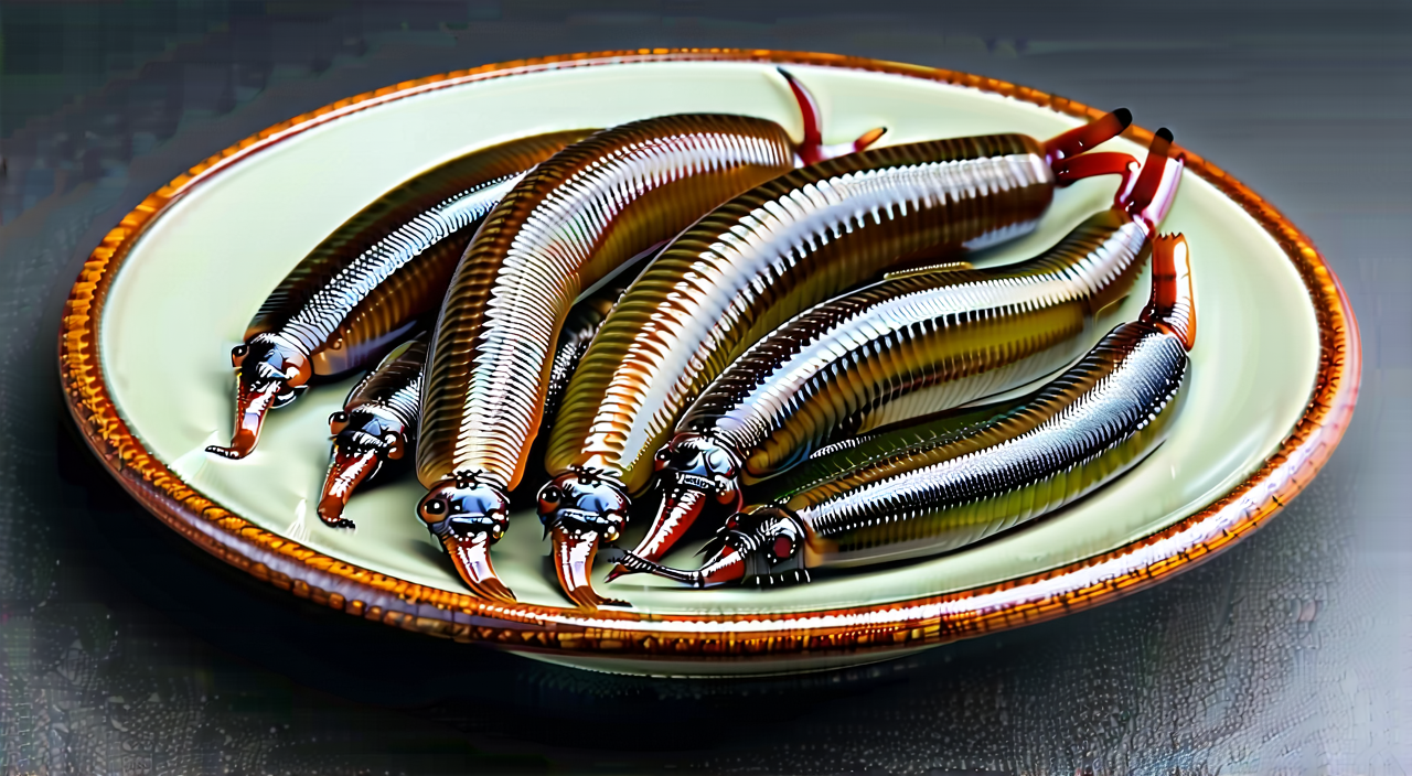 Dried whole body of leech