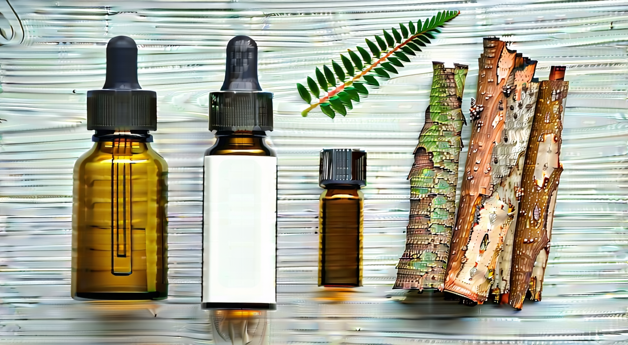 土荆皮外用酊剂与干燥药材的展示