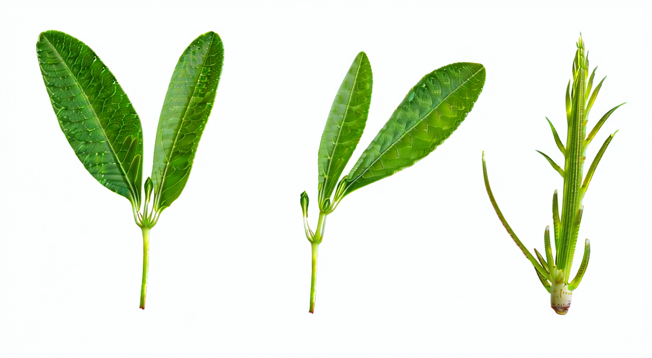 土牛膝茎叶、穗状花序与根部形态