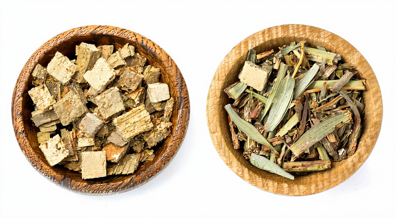 Comparison of fresh motherwort and dried motherwort crude herb